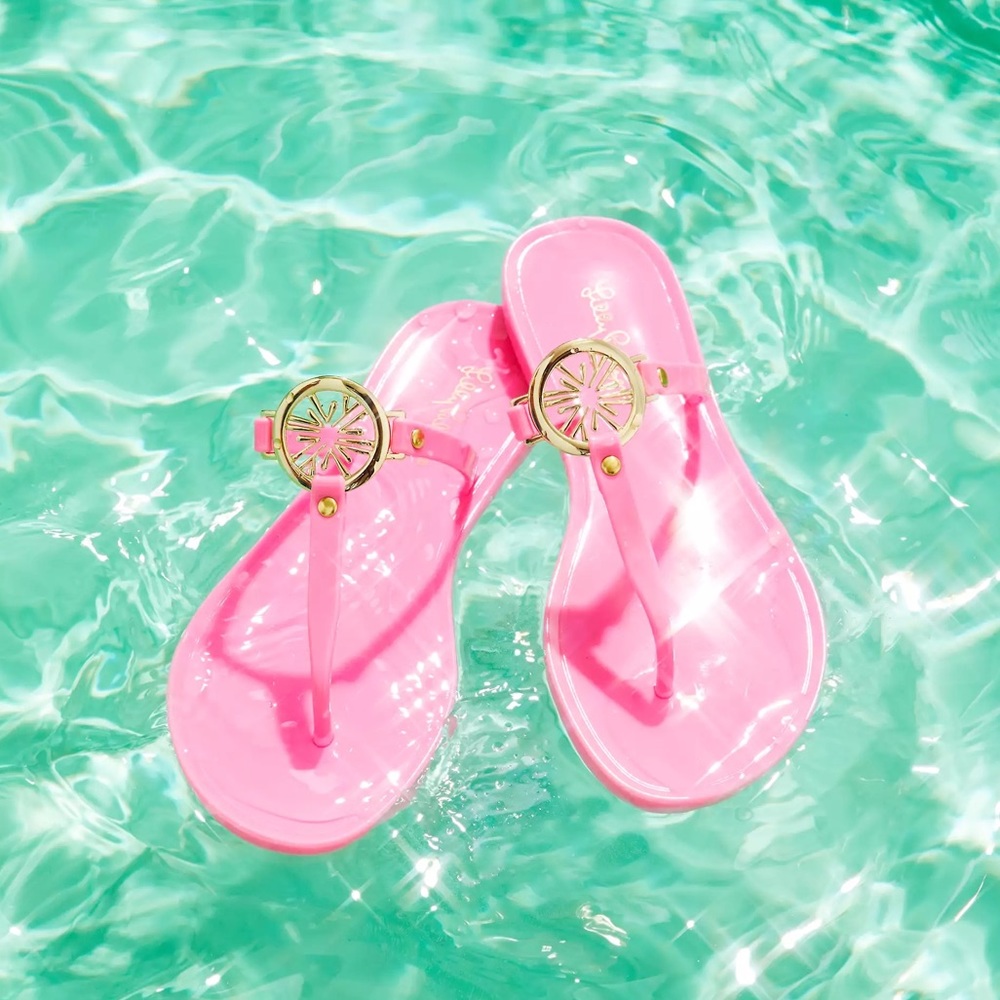 NEW Lilly Pulitzer Hollie Jelly Sandal Havana Pink